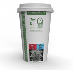 Kubki papierowe Green Leaf 450ml 50 szt. 16oz 100% biodegradowalne LV-16-GR VEGWARE