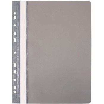 Skoroszyt na dokumenty twardy A4 wpinany do segregatora 10 sztuk szary NATUNA