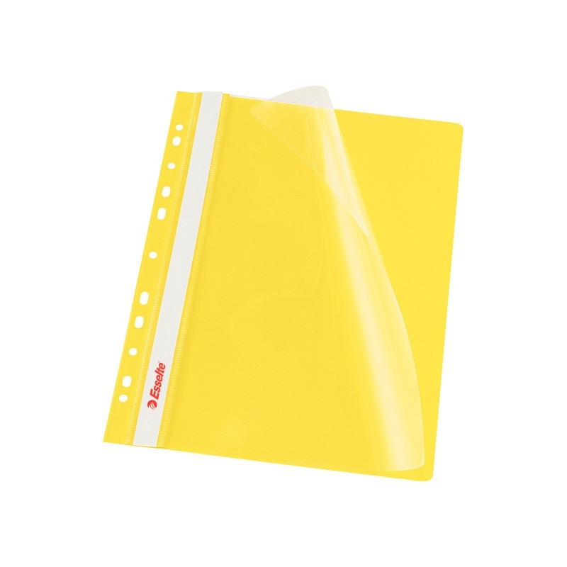 Skoroszyt wpinany ESSELTE żółty 13584 10szt. w folii