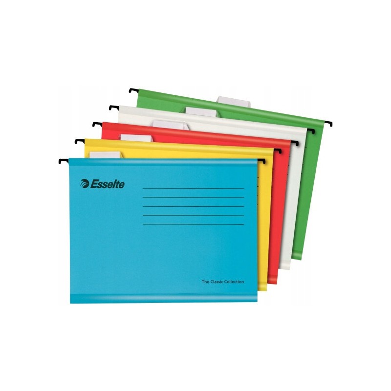 Teczki zawieszane A4 PENDAFLEX STANDARD mix 10szt ESSELTE 93042