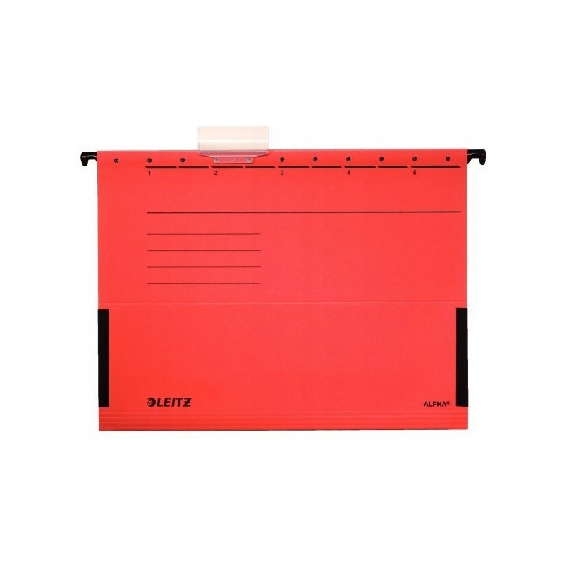 Teczka zawieszana ALPHA czerwona z rozszerzanymi bokami 19860125 LEITZ