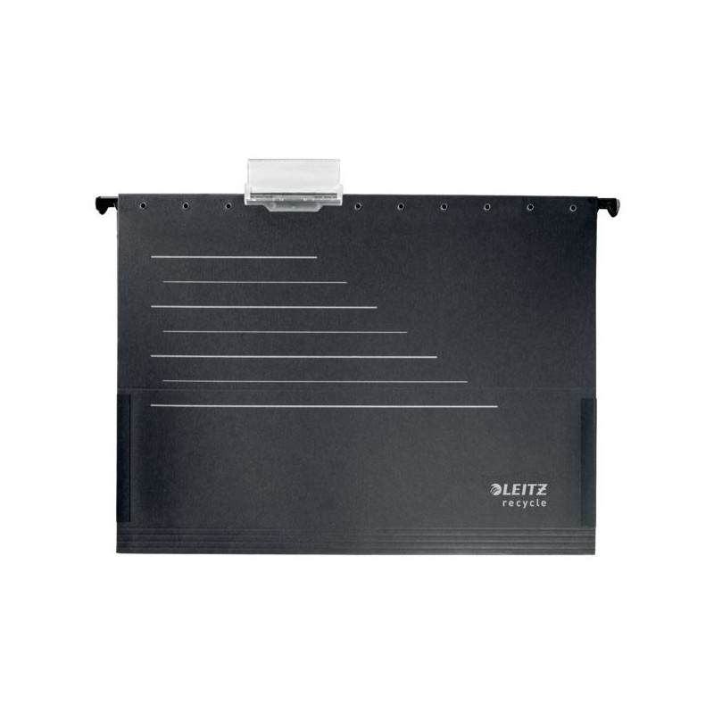 Teczki zawieszane z boczkami czarne Alpha Recycle, 19220095