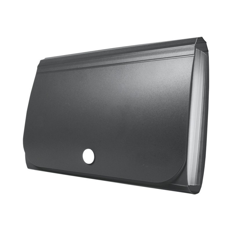 Teczka harmonijkowa PP na zatrzask czarna 178x118x31mm BT613-V TETIS