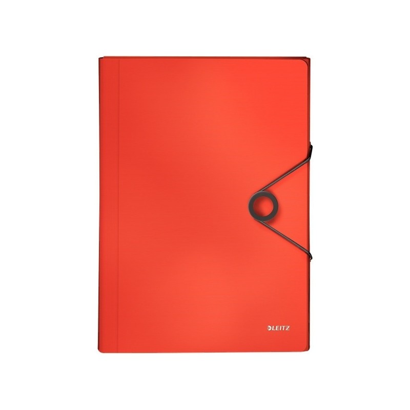 Teczka z przegródkami PP LEITZ SOLID jasnoczerwona 45791020