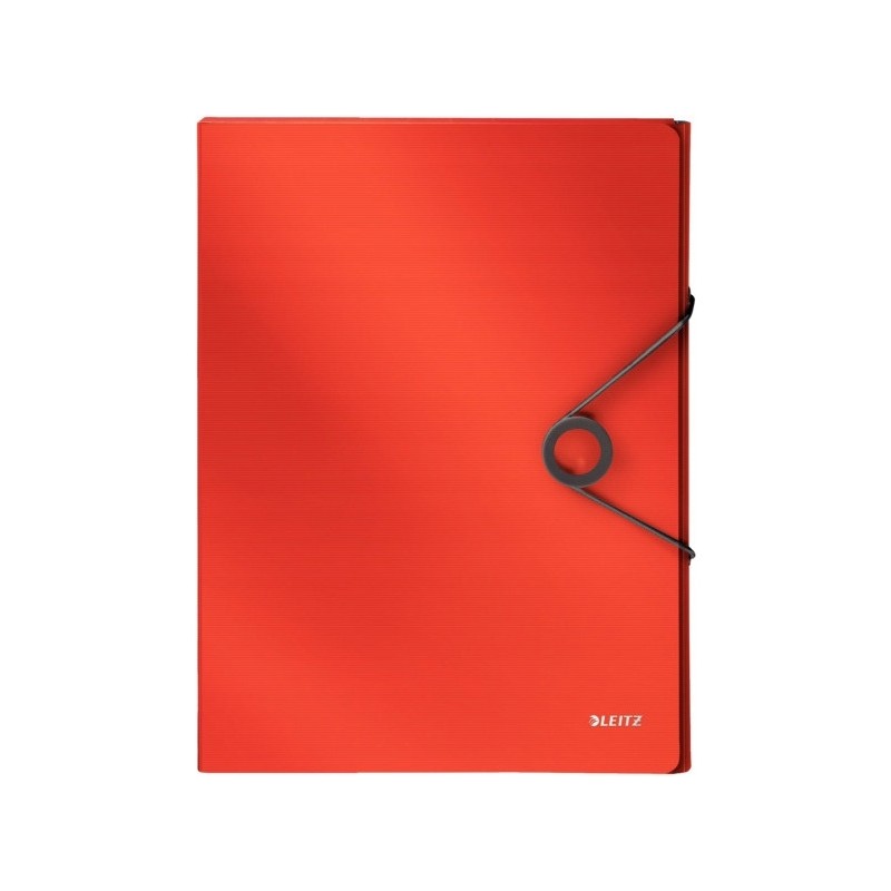Teczka z gumką PP LEITZ SOLID 30mm jasnoczerwona 45681020