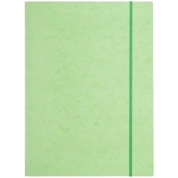 Teczka z gumką prostą NATUNA A4 preszpan jasna zielona 390g