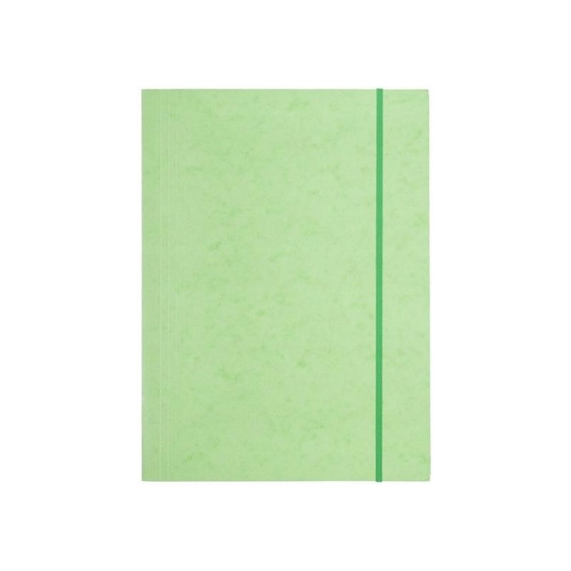 Teczka z gumką prostą NATUNA A4 preszpan jasna zielona 390g