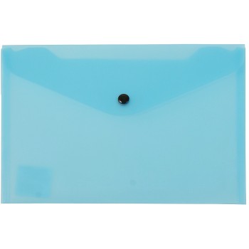 Teczka kopertowa na dokumenty A5 na zatrzask PVC niebieska przezroczysta TP-11-12 BIURFOL