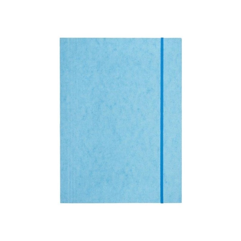 Teczka z gumką prostą NATUNA A4 preszpan jasna niebieska 390g