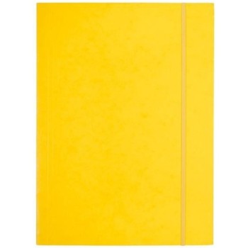 Teczka z gumką prostą NATUNA A4 preszpan żółta 390g