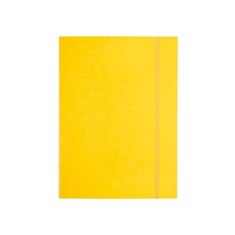 Teczka z gumką prostą NATUNA A4 preszpan żółta 390g
