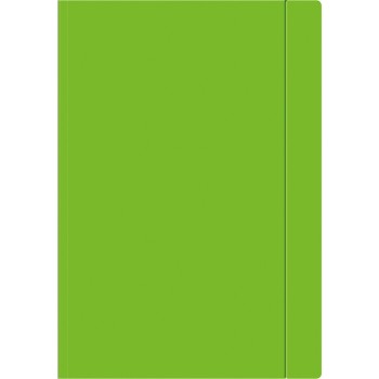 Teczka z gumką A4+ FLUO zielona INTERDRUK