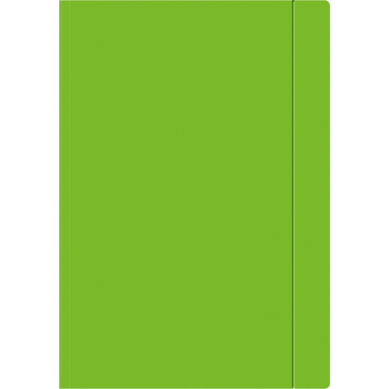 Teczka z gumką A4+ FLUO zielona INTERDRUK