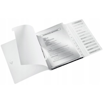 Teczka z gumką 12 przegródek A4 200k czarna 46340095 LEITZ WOW