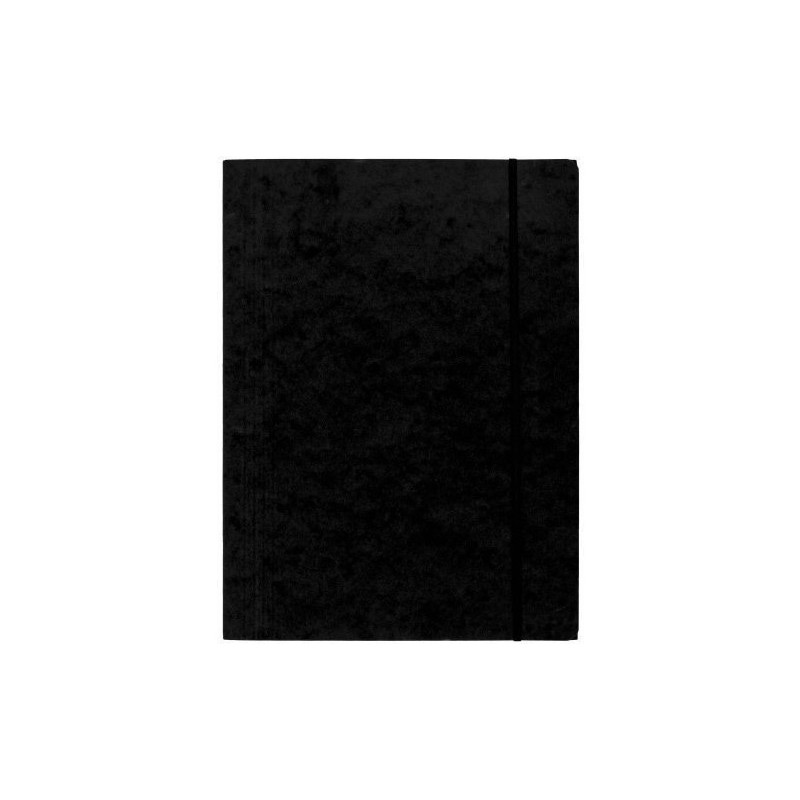 Teczka z gumką prostą NATUNA A4 preszpan czarna 390g