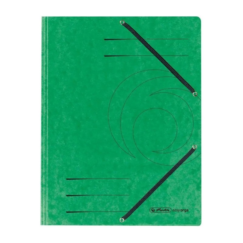Teczka z gumką na dokumenty A4 z zakładkami Colorspan zielona 10843894 HERLITZ