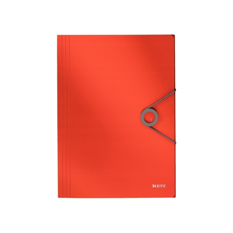 Teczka z gumką A4 PP SOLID jasnoczerwona 45631020 LEITZ