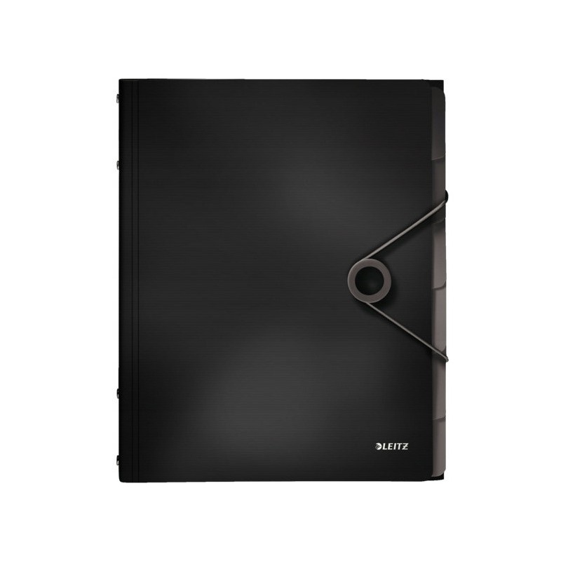Teczka segregująca 6 przekładek czarna PP LEITZ SOLID 45691095