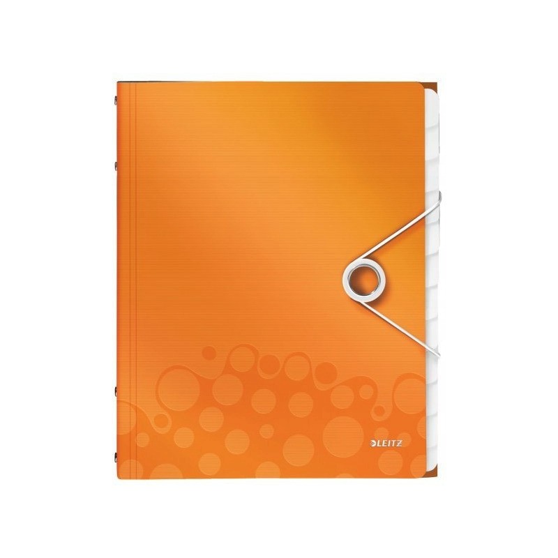 Teczka 12 przeródek A4 200k pomarańczowa 46340044 LEITZ WOW