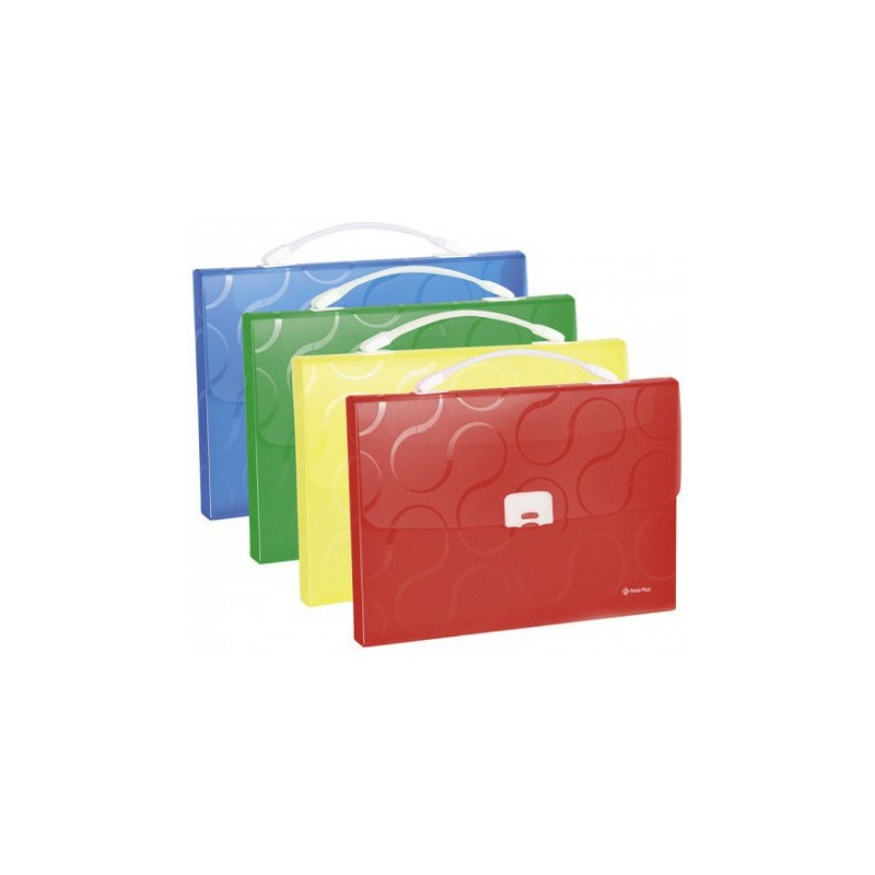 Teczka A4 7 przegródek z rączką FOKUS OMEGA czerwona EX4318 0410-0049-05 Panta Plast