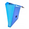 Teczka A4 harmonijkowa PP 13przegródek z rączką niebieska BT623-N TETIS