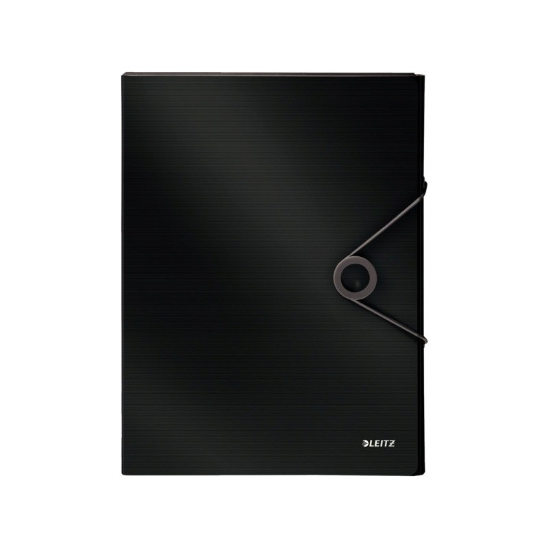 Teczka z gumką PP LEITZ SOLID 30mm czarna 45681095