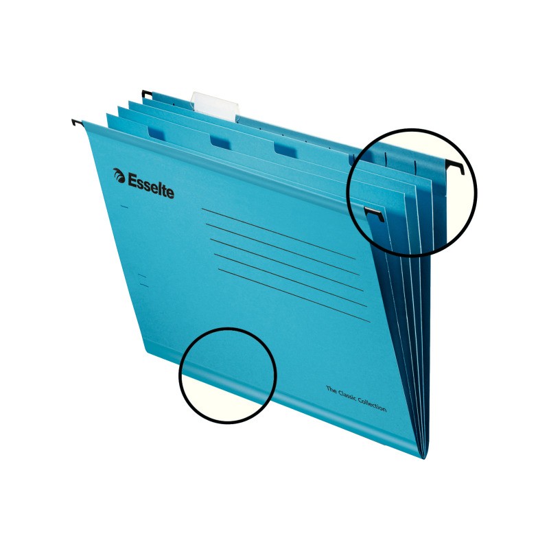 Teczka zawieszana A4 z przekładkami (10szt) niebieska 93133 ESSELTE