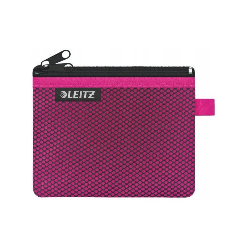 Koszulka z suwakiem z dwoma przegródkami Leitz WOW, rozmiar S, różowa 40110023
