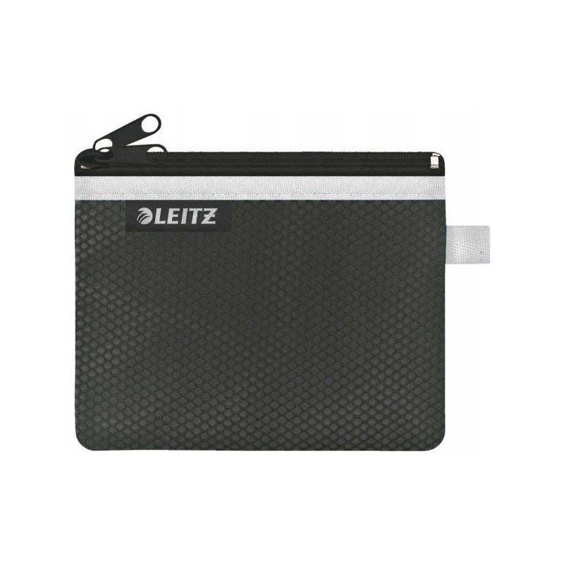 Koszulka z suwakiem z dwoma przegródkami Leitz WOW, rozmiar S, czarna 40110095