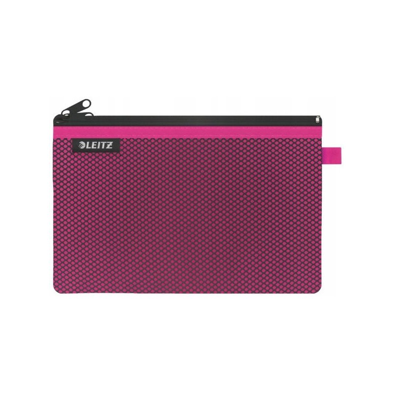 Koszulka z suwakiem z dwoma przegródkami Leitz WOW, rozmiar L, różowa 40130023