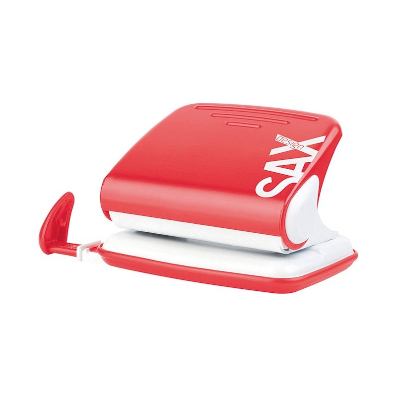 Dziurkacz SAXDESIGN 318, czerwony do 20kartek ISAXD318-04