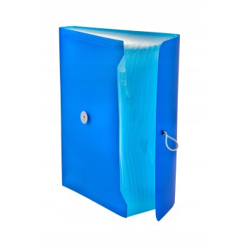 Teczka A4 harm.PP 13przegródek z gumką niebieska BT622-N TETIS