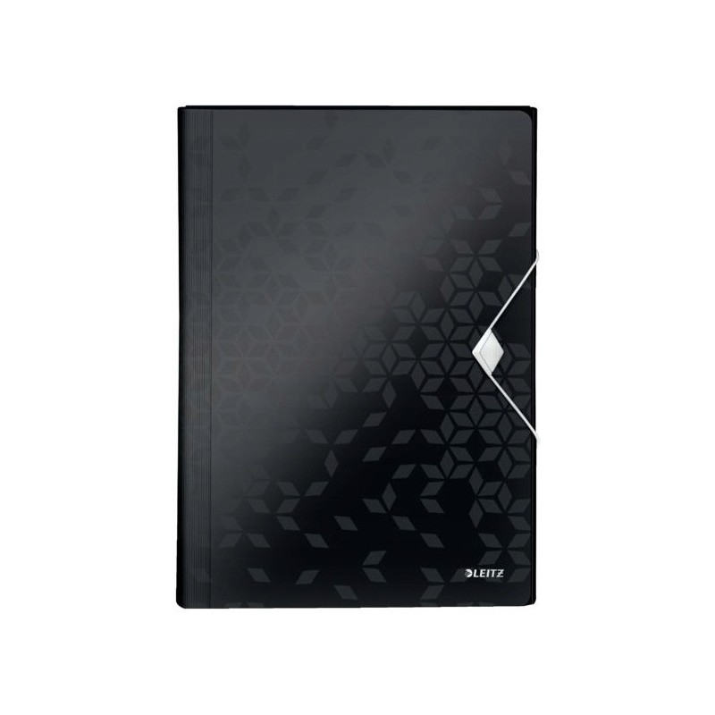 Teczka z 6 przegródkami PP Leitz WOW, czarna 45890095