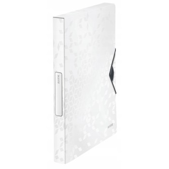 Teczka z gumką LEITZ WOW 30mm 250k A4 biała 46290001