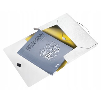 Teczka z gumką LEITZ WOW 30mm 250k A4 biała 46290001