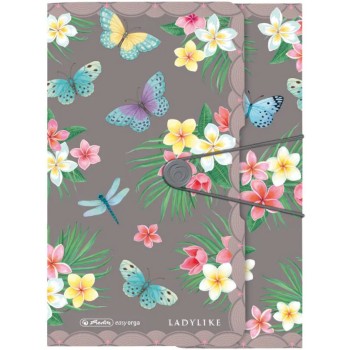 Teczka z gumką na dokumenty A4 PP LADYLIKE BUTTERFLIES 50044009 HERLITZ