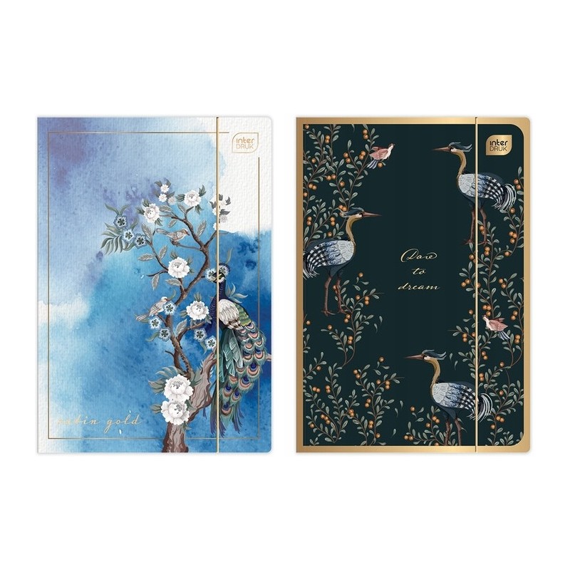 Teczka z gumką A4+ SATIN GOLD BLOSSOM