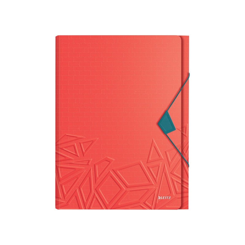 Teczka z przegródkami Leitz Urban Chic, PP, A4, mieści 250 kartek, czerwona 39970020