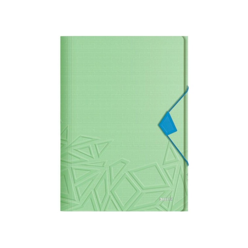 Teczka z gumką Leitz Urban Chic, PP, A4, grzbiet 15 mm, mieści 150 kartek, zielona 46490050