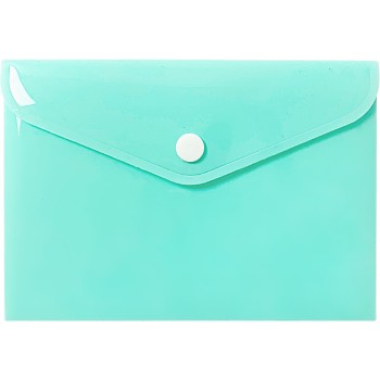 Teczka kopertowa na dokumenty A6 na zatrzask PP pastelowy zielony TKP-A6-04 BIURFOL