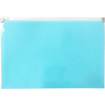 Teczka na dokumenty A5 na suwak PP pastelowy niebieski TSP-A5-02 BIURFOL