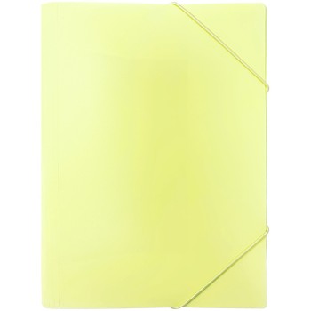 Teczka z gumką na dokumenty A4 PP pastelowy żółty TGP-A4-03 BIURFOL
