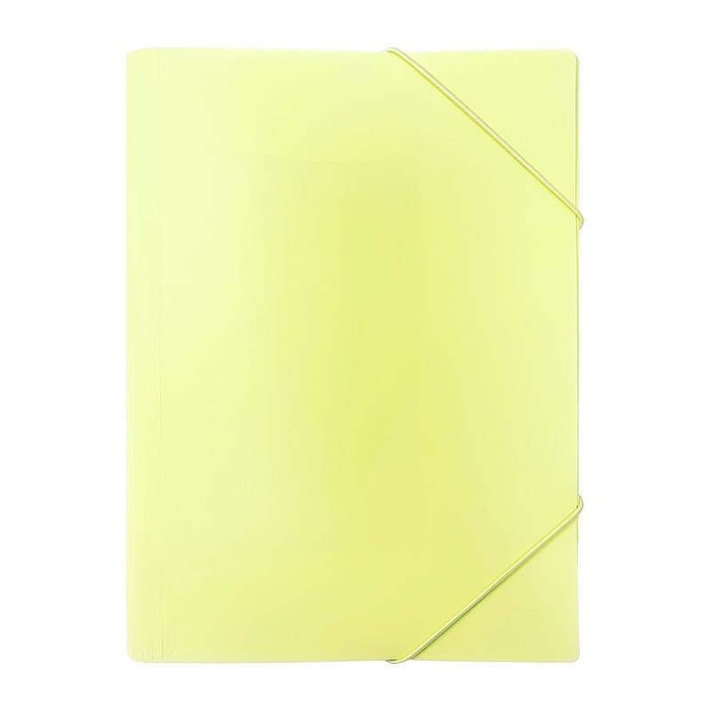 Teczka z gumką na dokumenty A4 PP pastelowy żółty TGP-A4-03 BIURFOL
