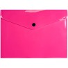 Teczka kopertowa na dokumenty A5 na zatrzask PP neonowy różowy TK-NEON-A5-01 BIURFOL