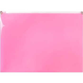 Teczka na dokumenty A4 na suwak PP pastelowy różowy TSP-A4-01 BIURFOL