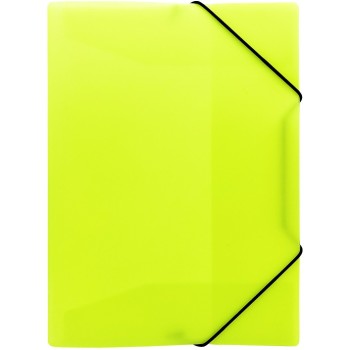 Teczka z gumką na dokumenty A4 PP neonowy żółty TG-NEON-A4-02 BIURFOL