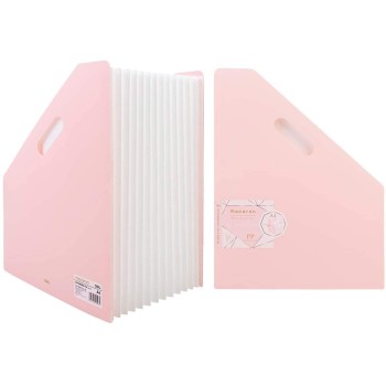Organizer wolnostojący harmonijkowy A4 MACARON różowy B41102 PINK DELI
