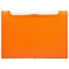 Teczka harmonijkowa z gumką 13-przegródek okno PVC RIO pomarańczowa 38128 ORANGE DELI
