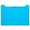 Teczka harmonijkowa z gumką 13-przegródek okno PVC RIO niebieska 38128 BLUE DELI