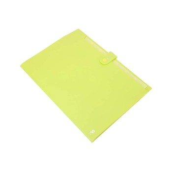 Teczka zatrzaskowa A4 8-przegródek RIO zielona EB40102 GREEN DELI